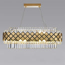 GobekUsa Gold LED Crystal Clear Art Deco Chandelier for Foyer