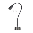 GobekUsa LED Wall Lamp 3W Adjustable Reading Light Bedside Mirror Long Gooseneck