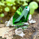 GobekUsa Crystal Frog Figurine Collection | Glass Animal Paperweight Table Ornament & Home Decor