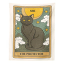 GobekUsa Cat Divination Tarot Card Tapestry Moon Phase Wall Hanging Décor