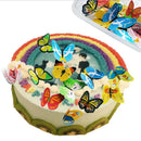 GobekUsa Butterfly Flower Cake Toppers - Birthday Wedding Decoration