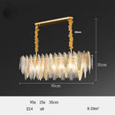 GobekUsa Art Deco Glass Iron LED Chandelier for Dinning Room