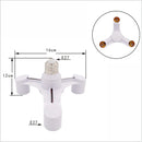 GobekUsa 3-in-1 White E27 Lamp Holder Converter Pack - Set of 2