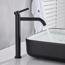 GobekUsa Black Deck Mounted Basin Mixer Tap | Hot Cold Water Faucet for Bathroom Basin