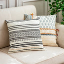 GobekUsa Boho Style Cotton Woven Pillow Cover with Tassels & Pompom - 45x45cm