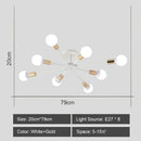 GobekUsa LED Metal Chandeliers for Living Room - Stylish Ceiling Light for Home Decor