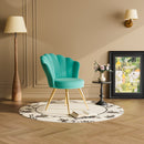 Velvet Swivel Accent Chair with Gold Metal Legs — Modern Dining & Living Room Seat