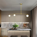 GobekUsa Bubble Iron Chandelier: Minimalist Nordic Kitchen Restaurant Island Light