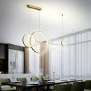 GobekUsa Linear Ring Chandelier | LED Kitchen Island Dining Room Lighting Fixtures