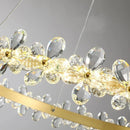 GobekUsa Crystal LED Chandelier: Luxury Lighting for Living, Dining, Kitchen - Elegant Iron & Aluminum Design