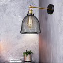 GobekUsa Industrial LED Cage Wall Light Retro Loft Sconce Lights E27 Fixture