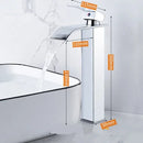GobekUsa Gold Waterfall Basin Faucet: Brass Bathroom Mixer Tap, Hot Cold Sink Faucet