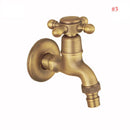 GobekUsa Antique Brass Wall Mount Bibcock Garden Faucet Small Pool Tap
