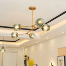 GobekUsa Black Gold Glass Pendant Light Industrial Loft Stair Dining Room Nordic Lamp