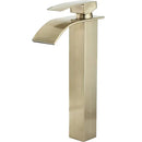GobekUsa Gold Waterfall Basin Faucet: Brass Bathroom Mixer Tap, Hot Cold Sink Faucet
