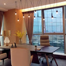 GobekUsa Black Geometric Line Pendant Lamp for Bedroom Living Room Bar Hotel
