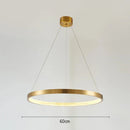 GobekUsa Gold Circle Chandelier Creative LED Lighting Modern Indoor Fixtures
