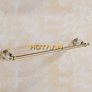GobekUsa Golden Crystal Single Towel Bar - Stainless Steel Bathroom Rack