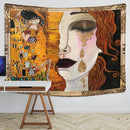 GobekUsa Bohemian Thai Style Half Face Woman Tapestry Wall Hanging for Living Room Decor