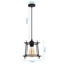 GobekUsa Industrial Nordic Cage Pendant Light, Black Iron Retro Loft Hanging Lamp