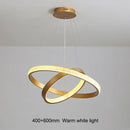 GobekUsa Gold Circle Chandelier Creative LED Lighting Modern Indoor Fixtures
