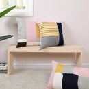 GobekUsa Geometric Embroidery Pillow Cover 45x45cm/30x50cm Yellow Pink Abstract Design
