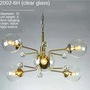 GobekUsa Gold Glass Ball Chandelier LED Lighting for Living Room, Kitchen, Bedroom