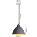 GobekUsa Industrial Gray Pendant Light with LED for Living Room, Foyer - Modern Luminaire