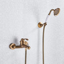 GobekUsa Brass Shower Faucet Mixer Tap Set with Hand Shower - Wall Mount Black