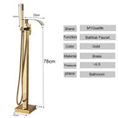 GobekUsa Gold Freestanding Bathtub Faucet with Handshower