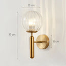 GobekUsa Glass Shade Gold Wall Lamp for Bedroom Loft Design, Up Down Iron LED Wall Lights