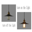 Vintage Black Iron Umbrella Pendant Light