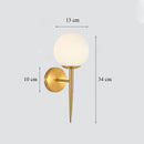 GobekUsa Brass Glass Wall Sconce Lighting, Classic Nordic Loft Interior Fixture