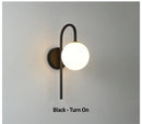 GobekUsa Glass Ball LED Wall Sconce for Elegant Living Room Bedroom Hotel Staircase Lighting