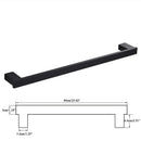 GobekUsa Black Bathroom Hardware Set: Robe Hook, Towel Rail, Rack, Shelf, Tissue Holder & More