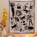 GobekUsa Constellation Tarot Boho Tapestry Wall Hanging Trippy Sun Moon Decor