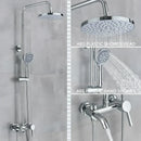 GobekUsa Gold Polish 8" Rain Shower System Wall Mounted Bathtub Faucet