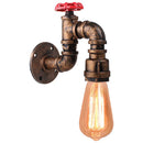 GobekUsa Iron Water Pipe Wall Lamp E27 Loft Bar Lighting Fixtures