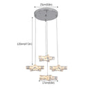 GobekUsa Crystal Stars LED Pendant Chandelier for Modern Living Dining Room Decor