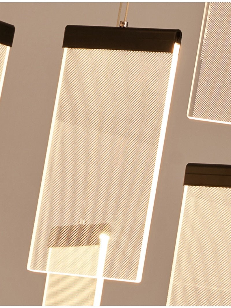 12 Lights -Luxury modern LED chandelier for staircase, lobby, living room, stairwell