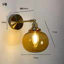 GobekUsa Clear Glass LED Wall Sconce | Modern Copper Bathroom Mirror Stair Light
