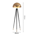 GobekUsa Coyote Gold Tripod Floor Lamp for Home Decor in Living Room or Bedroom
