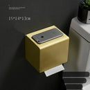 GobekUsa Aluminum Brushed Gold Toilet Paper Holder Rack Tissue Box - Bathroom Roll Storage
