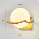 GobekUsa Glass Shade Gold Wall Lamp for Bedroom Loft Design, Up Down Iron LED Wall Lights
