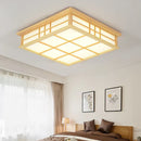 GobekUsa Japanese Tatami Wood Ceiling Light LED, Dining Bedroom Study Room Lighting