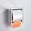 GobekUsa Bathroom Paper Holder Matte Black/Chrome Wall-Mounted Towel Rack & Roll Paper Box