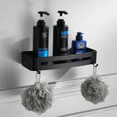 GobekUsa Aluminum Black Bathroom Hardware Set: Towel Holder, Paper Holder, Corner Shelf, Towel Rack, Toilet Brush Holder