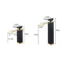 GobekUsa Black Gold Basin Faucet Deck Mounted Bathroom Sink Tap Cold Hot Water Mixer
