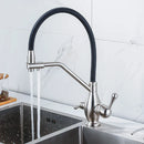 GobekUsa Gun Gray Kitchen Faucet Drinking Pure Water Tap Hot Cold Dual Handle