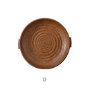 GobekUsa Japanese Style Ceramic Round Plate - Restaurant Quality Dinnerware